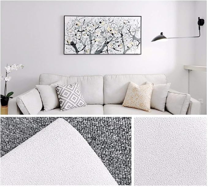 White Contact Paper 15.7''x236.2'' White Peel and Stick Wallpaper | Removable Self-Adhesive Thicken Wall Paper for Bedroom Walls, Desks, Tables