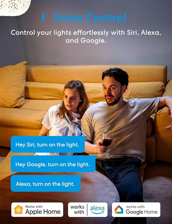 meross Smart Light Switch 2 Pack Supports Apple HomeKit, Siri, Alexa, Google Assistant & SmartThings, 2.4GHz Wi-Fi Single Pole Light Switch, Neutral Wire Required, No Hub Required
