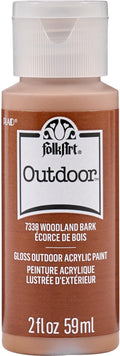FolkArt Outdoor Acrylic Craft Paint, Gloss Finish, Woodland Bark, 2 fl oz