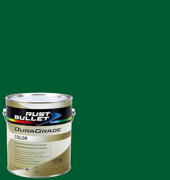 RUST BULLET DuraGrade Color - Green - 1 Gallon - Advanced Technology Corrossion Control, Rust Inhibitor & Protective Coating, Exceptional Adhesion, UV Resistant