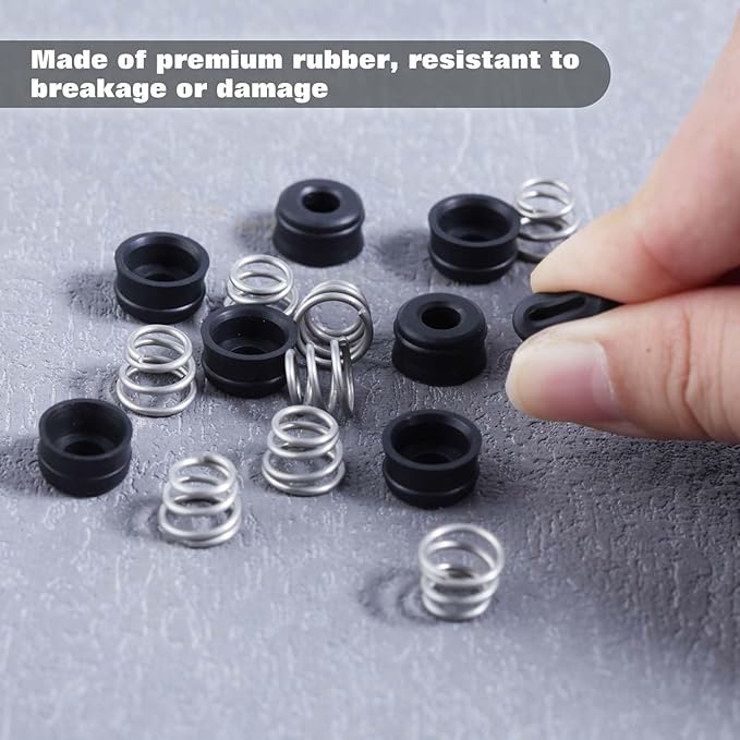 8 Pack Spring Kit Faucet Stem Assembly Repair Kits Replacement Seats and Springs Faucet Seat Repair Kit for Kitchens, Bathrooms, Bathtubs, Shower Faucets Applications