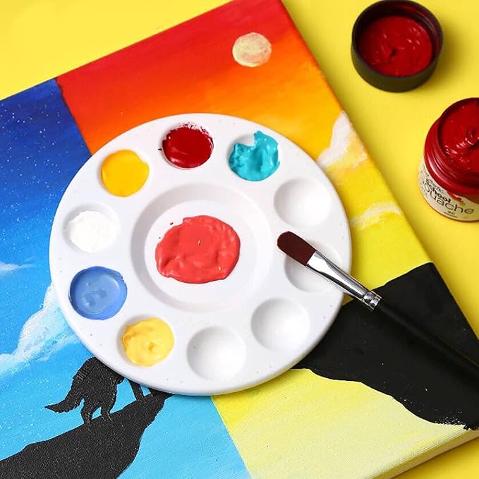Paint Tray Palette,60pcs Paint Trays for Kids,Plastic Paint Pallet or Pupils to Painting,DIY Craft,Play Party at Home,Kindergarten or School