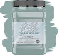 Dixie Belle Silk All-in-One Mineral Paint - Serenity (32 Fl Oz) - Soothing Blue Water Based Built-In Primer + Topcoat for Wood + Metal - Durable Furniture Paint - Low Reflective Finish