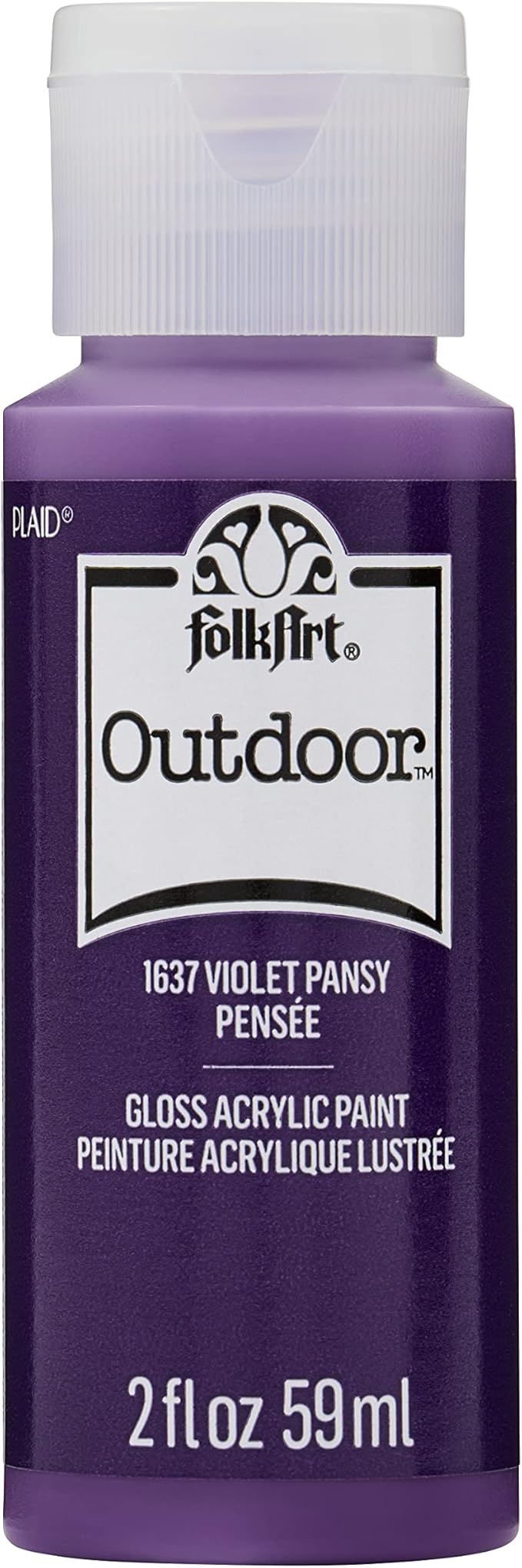 FolkArt Outdoor Acrylic Paint, 2 oz, Violet Pansy