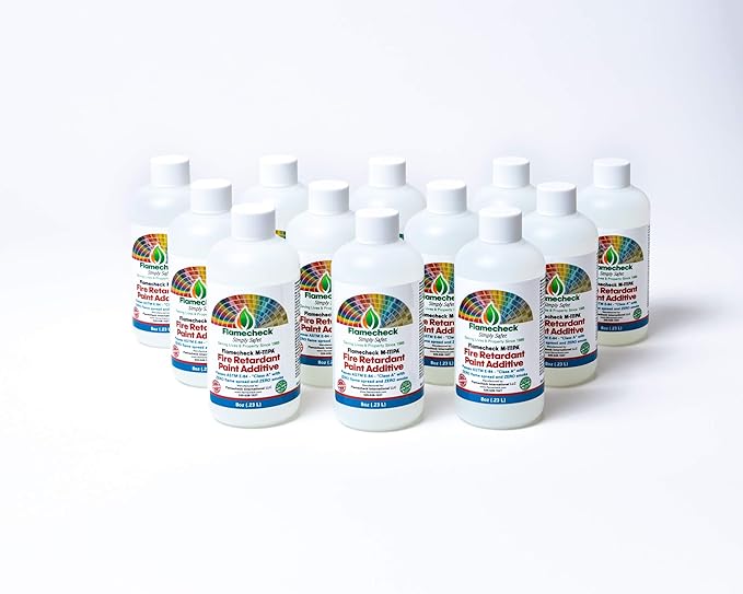 Flamecheck M-111PA Fire Retardant Paint Additive (8 ounce) Mix 8 ounes to 1 US Gallon of Latex paint or primer.