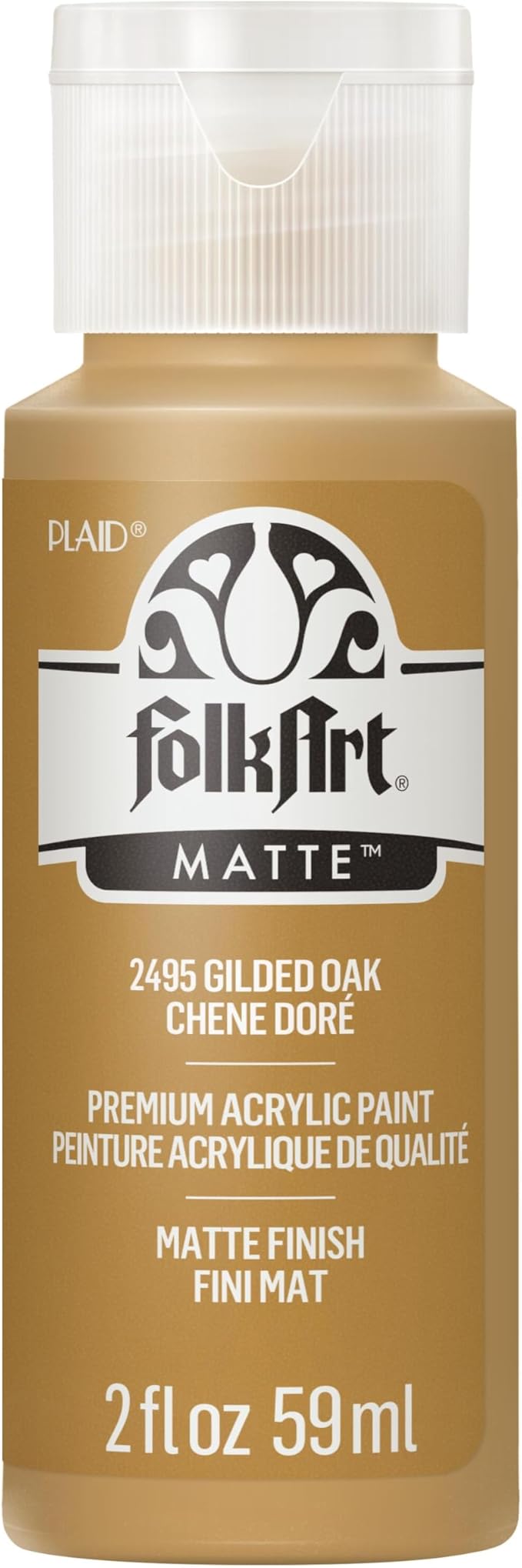FolkArt Acrylic Paint in Assorted Colors (2 oz), 2495, Gilded Oak