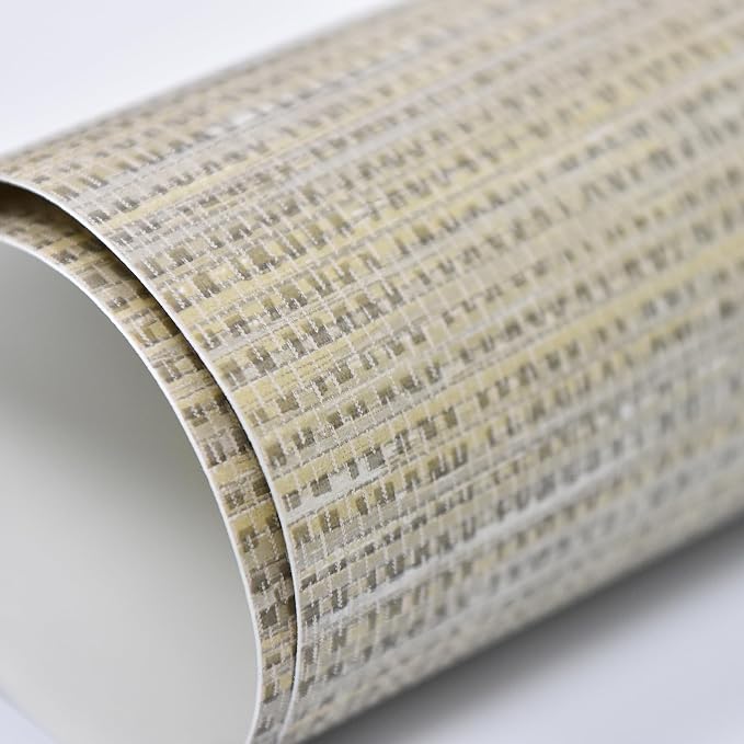 NuWallpaper Neutral Grasscloth Peel and Stick Wallpaper, Textured Removable Wallpaper, Renter-Friendly, 20.5 in x 18 ft