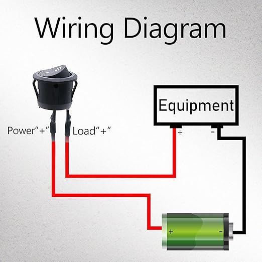 TWTADE 10Pcs Round Rocker Switch ON Off Switch 12V Toggle Switches 2Pin SPST with Pre-Wired 6A/250V 10A/125V AC for Boat, Car etc.KCD1-X-Y