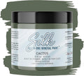 Dixie Belle Silk All-in-One Mineral Paint - Cactus (16oz) - Muted Green Water Based Built-In Primer + Topcoat for Wood + Metal - Durable Furniture Paint - Low Reflective Finish