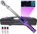 Digital Torque Wrench 1/2 Drive, (8.1-147.5 FT-LB/11-200N.M) ±2% High Accuracy Digital Torque Wrench, With Vibration, Buzzer and LED Alert