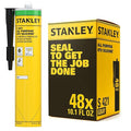 Stanley S421 All-Purpose RTV Silicone Sealant (48 x 10.1 fl.oz.) – 100% Waterproof Gray Caulk | Industrial-Grade Silicone for Kitchen, Bathroom, Shower, Window, Door, Indoor & Outdoor Use | 48 Pack