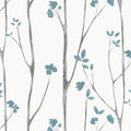 Timeet 16."x393.7"Blue Wallpaper Peel and Stick Wallpaper Leaf Wallpaper Floral Leaf Wallpaper Blue White Contact Paper Removable Wallpaper Self Adhesive Wallpaper Bathroom Wallpaper