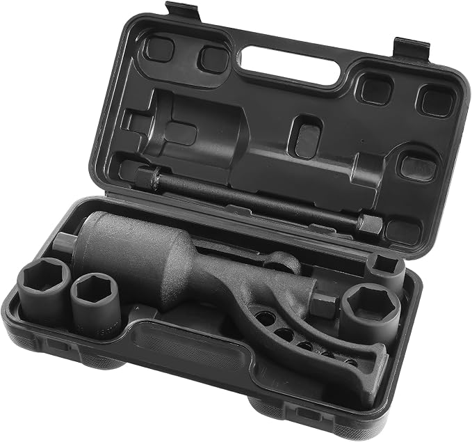 VEVOR Torque Multiplier, 1 Inch Drive Lug Nut Wrench/Multiplier Heavy Duty Torque Multiplier Wrench Set, 1:64 6,800N.m Lug Nut Remover, Includes 4 Sockets (21-41mm) and Storage Case