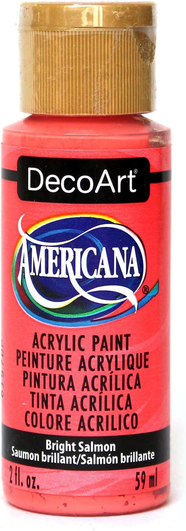 DecoArt DA329-3 Americana Acylic Matte Finish Paints, Bright Salmon