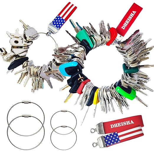 115 Non-Duplicated Full Range Master Equipment Keys Set, Original Construction Excavator Dumper Dozer Ignition Operator Keys for John Deere CAT Sany Daewoo Kubota KOM JCB Case Takeuchi Hyster and More