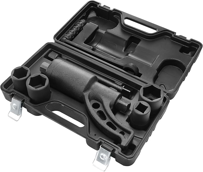 VEVOR Torque Multiplier, Heavy Duty Torque Multiplier Wrench Set, 1 Inch Drive Lug Nut Wrench Torque Multiplier, 1:58 4800N.m Lug Nut Remover, with 4 Sockets and Storage Case for Truck Trailer RV