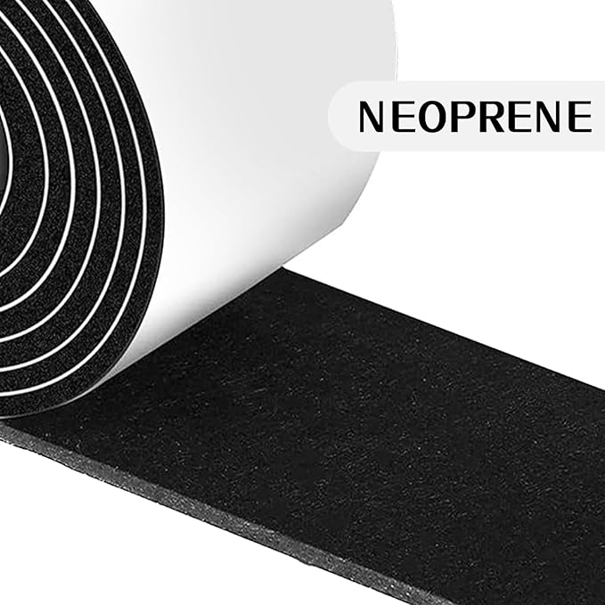 Storystore Weather Stripping Door Seal Strip, 1/4In x 1/4In x 51FT Self Adhesive Foam Tape for Door Window Insulation Soundproofing Weatherstrip, High Density Foam Seal for Doors Windows Furniture
