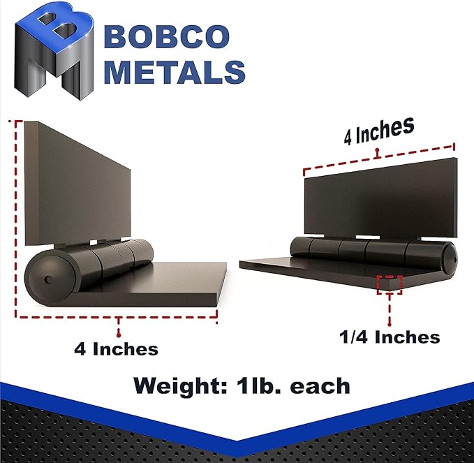 Heavy Duty Weldable 3 Pairs 4" x 4" Gate Hinges-Steel Butt Hinge/HVY Gates Doors …