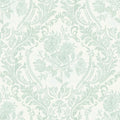 Ismoon Peel and Stick Wallpaper Vintage Floral Contact Paper Boho Watercolor Sage Green Damask Wallpaper Textured Removable Self Adhesive Vinyl Wall Paper for Bedroom, 17.3 in X 32.7 ft