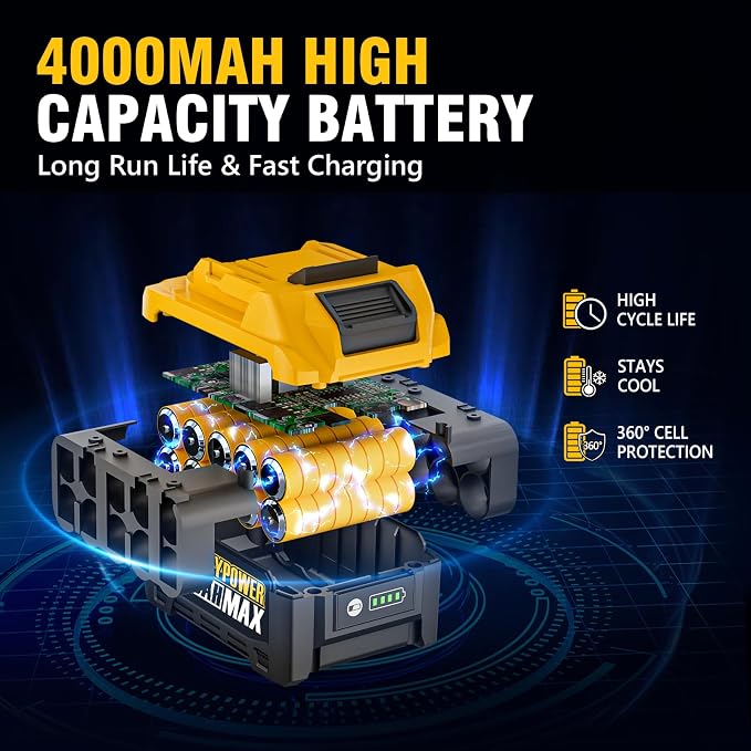 1500 FT-LBS(2000N.M) Cordless Impact Wrench, 1/2" High Torque | Brushless Impact gun,3-speed ,4.0Ah battery, for stubborn lug nuts, rusted bolts,Car Tire trucks and heavy-duty repairs