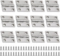 316 Stainless Steel Hinges Marine Grade (2" × 2" or 1-1/2" × 1-1/2" Heavy Duty Boat Hatch Hinge Casting Cabinet Door Hinge with Screws (1.5" x 1.5" 12 Pack)