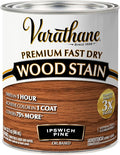 Varathane Premium Fast Dry Wood Stain | 1 Hour Dry Time | 1 Coat Color | Interior Wood Stain | Furniture, Cabinets, Doors, Trim | Quart | Ipswich Pine