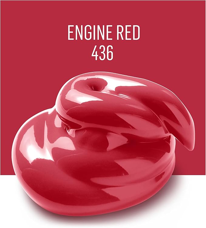 FolkArt Acrylic Paint in Assorted Colors (2 oz), 436, Engine Red
