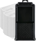 Bates- 4 Inch Paint Tray Set, 41 Pack, 1x 4 Inch Paint Roller Tray, 40x Disposable Plastic Liners, Black and White