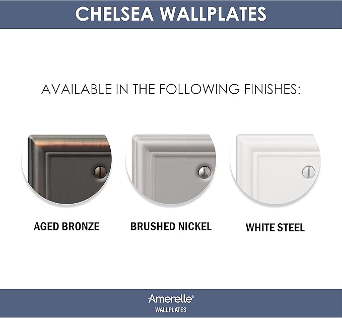 Amerelle 149TTDDB Chelsea Wallplate, 2 Toggle / 1 Duplex, Steel, Aged Bronze, 1-Pack