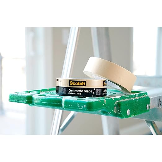 Scotch Contractor Grade Masking Tape, 0.94 inches by 60.1 Yards (540 Yards Total), 2020, 9 Rolls (Pack of 4)