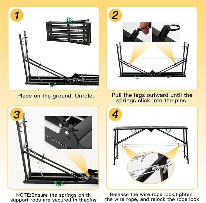 Foldable Scaffolding Platform 70.8 x 15.8 in Portable Work Platform Adjustable Height 35.4" to 57.5" Heavy Duty 800 lbs Capacity Industrial Ladder for Painting, Wiring, Home Improvement