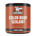 Liquid Rubber Color Roof Sealant- Elastomeric Waterproof Small Repair Coating for Flat, Low-Slope & Metal Roofs, Flexible UV-Stable Membrane, Beige, 1 Quart
