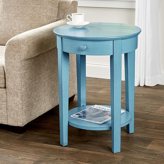 DWIL Matte Finish Furniture Paint - 16 Oz Wood Paint for Cabinets, Doors, Tables, and Dressers Refinishing - Water-Based, Non-Toxic & Odorless, Easy to Apply(Crystal Blue)-Without Tools