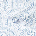 EeeComing Blue Peel and Stick Wallpaper Boho Wall Paper Peel and Stick Modern Contact Paper Self Adhesive Wallpaper for Bedroom and Bathroom Removable Cabinet Shelf Liner Vinyl 17.3”X118.1”