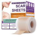 Silicone Scar Sheets, Medical Grade Silicone Scar Tape for Surgical, Hypertrophic, Keloid, C-Section, Burn, Old & New Scars, Reusable Professional Scars Removal Sheets (1.6"X 59" Roll-1.5M)