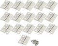 1.7 inch Stainless Steel Folding Butt Hinge Home Furniture Hardware Door Cupboard Cabinet Hinge Pack of 16