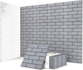 12Pack Acoustic Wall Panels, 12"×12"×0.4" Self-Adhesive 3D Brick Pattern Sound Proof Panels for Walls, High Density Decorative Acoustic Foam Sound Proofing for Recording Studios, Home, Grey