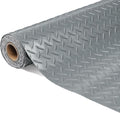 5x8 FT Garage Floor Mat, Thickened Garage Mats Flooring Roll for Under Car, Non Slip Diamond Plate PVC Floor Protector Mat for Garage, Warehouse, Gyms, Trailer