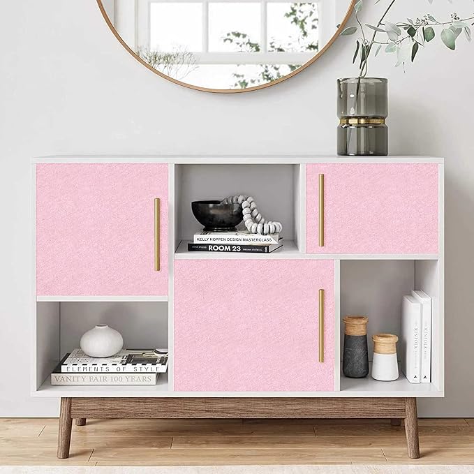 Abyssaly Pink Wallpaper Stick and Peel Removable Self Adhesive Pink Wall Paper Embossed Home Decorative Wallpaper for Girls Solid Color Shelf Drawer Liner Paper 15.7 inch X 196.8 inch