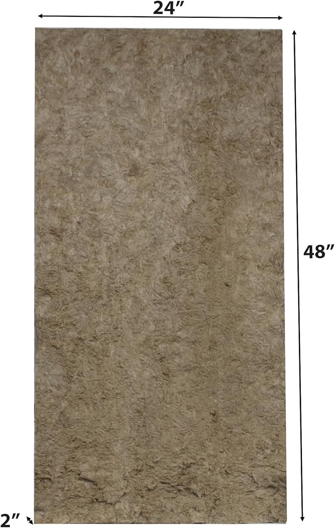 ROCKWOOL AFB Acoustical Fire Batts, Mineral Wool Insulation, Sound Deadening, Heat Resistant, 2-inch, Case of 6