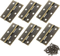 Murtenze 6 Pack 2.5 Inch Door Hinge, Antique Bronze Butt Hinges with Mounting Screws