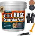 2-in-1 Rust Converter & Metal Primer, Stops Rust,Rust Inhibitor Paint for Metal, Rust Conversion Paint, Heat-Resistant Anti Rust Coating for Car, Marine, Industrial, Chassis, Long-Lasting (34.9 oz)