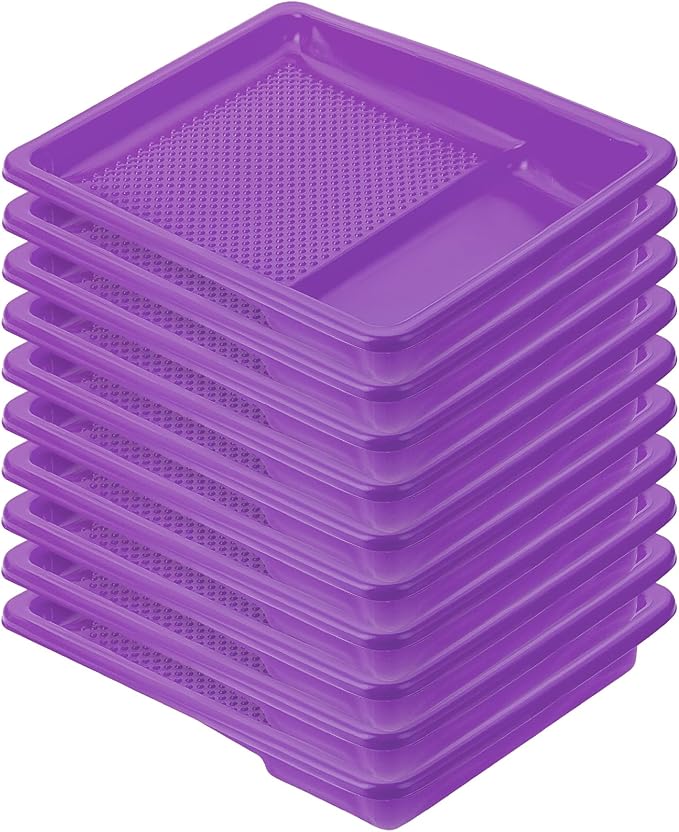 Bates- Paint Tray Liner, 9 Inch, 10 pcs, Purple Paint Pans Trays, Paint Roller Tray, Roller Tray Liners