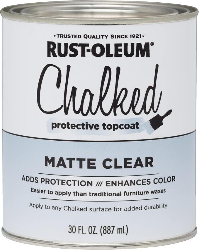 Rust-Oleum 287722 Chalked Ultra Matte Interior Paint, 30 oz, Matte Clear Topcoat
