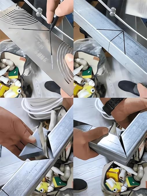 Precisionflex Angle & Arc Marking Tool 2025 - New Square Steel Pipe Bend Welding Guide for Cutting - S+L