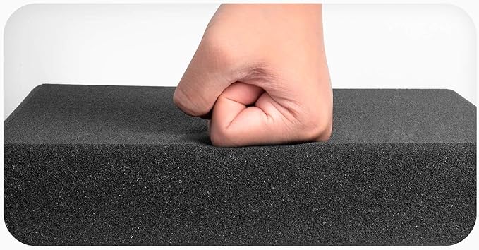 JBER Acoustic Studio Foam, 24 Pack 2" X 12" X 12" Round C-Panel Sound Foam Panels Soundproofing Treatment Studio Wall Padding Sound Absorbing Fireproof Pyramid Wedge Tiles