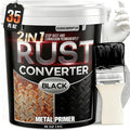Ultra 2-in-1 Rust Converter Paint & Metal Primer, 35 oz Heat-Stable Rust Reformer & Encapsulator for Frame, Chassis, Trailer, Truck, Paint Directly Over Rust, No-Topcoat Needed, Matte Black