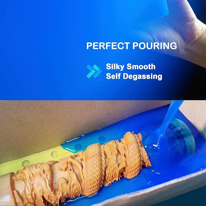 BBDINO Silicone Mold Making Kit 30A, Mold-Making Silicon Rubber 1 Gallon/10 Lbs/160 Oz Liquid Silicon for Molds Making, 1:1 by Volume, Ideal for Silicone, Resins, Soap, Concrete, Wax Molding