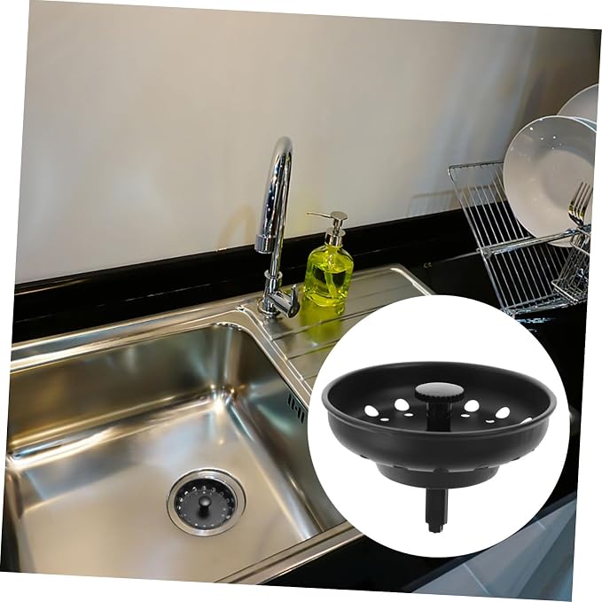 Homoyoyo 8pcs Kitchen Sink Drain Strainer and Filter Metal Sink Drain Stopper for Kitchen Use and Easy to Install Effectively Filters Food Debris and Hair