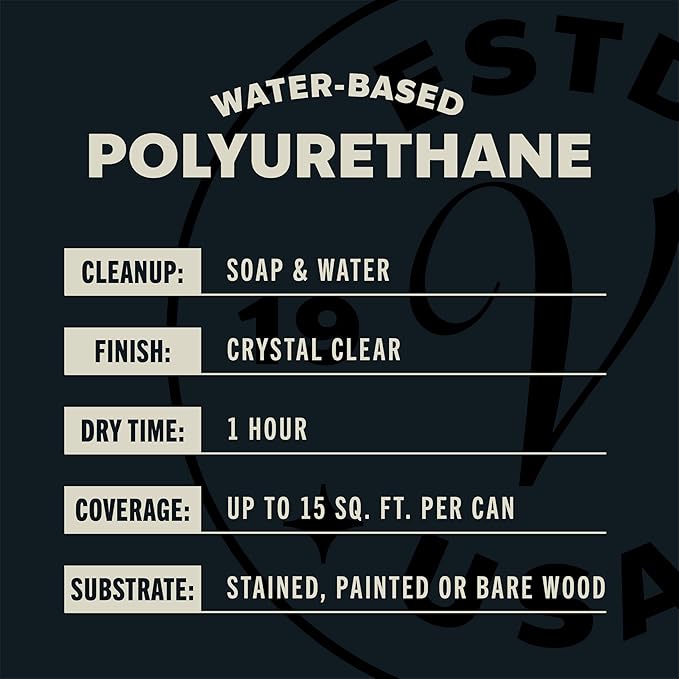 Varathane Water-Based Crystal-Clear Ultimate Polyurethane Spray | Interior Wood Protection | Fast Dry Time | Easy Clean Up | Satin | 11.25 oz